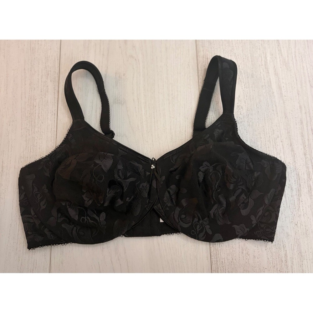 Wacoal Awareness Bra Sz 40D Underwired Unlined Full Coverage 85567 Black